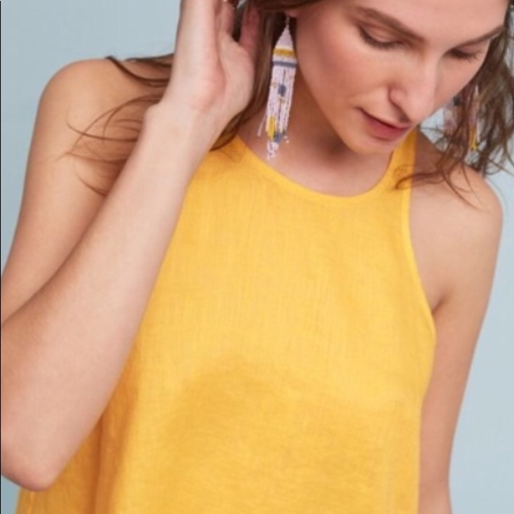 NWT Anthropologie Maeve Linen Swing tank Top XS